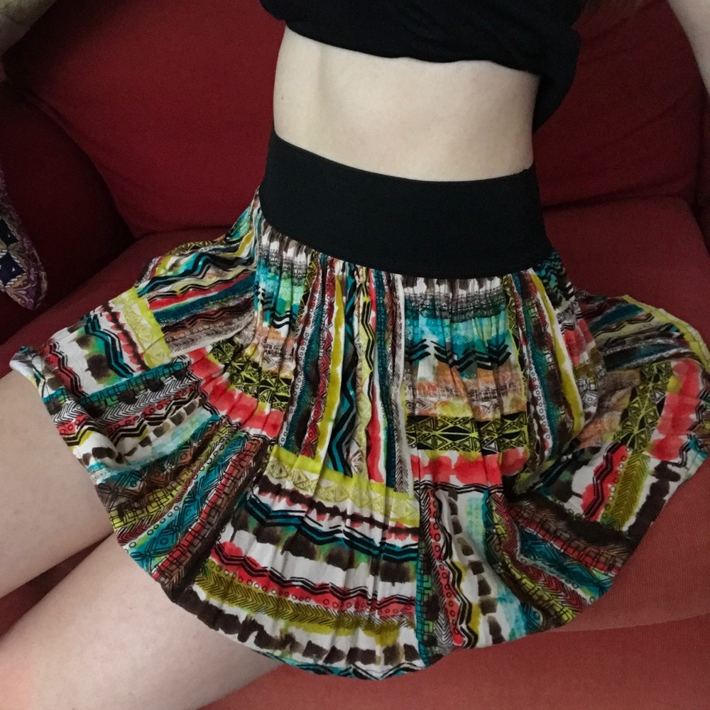Forever 21 patterned mini skirt